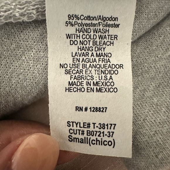 Dress Up Gray Leopard Print Sweatshirt, Size Small - Picture 6 of 6